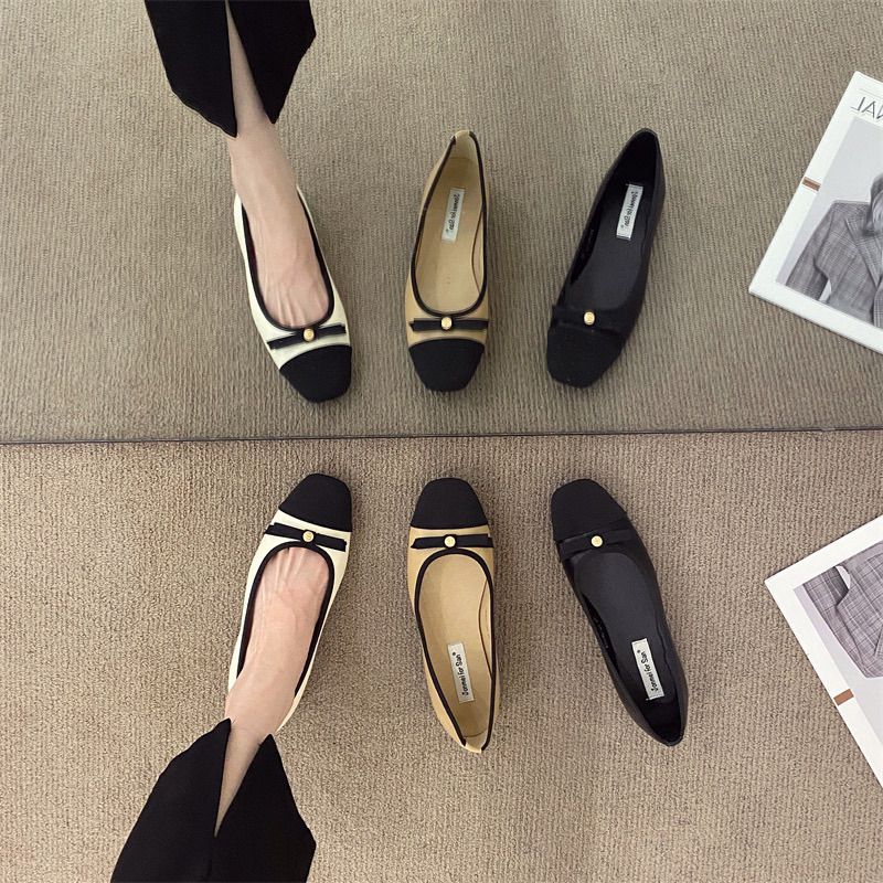 Giày búp bê phối nơ nhẹ nhàng sang chảnh mẫu mới 202