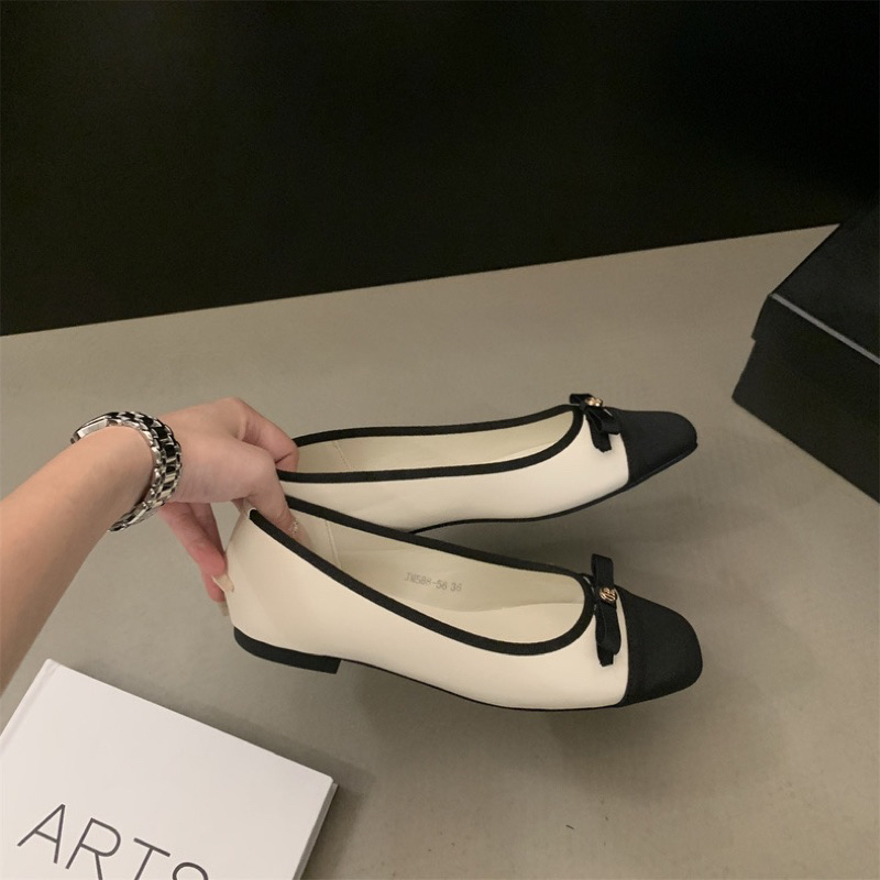 Giày búp bê phối nơ nhẹ nhàng sang chảnh mẫu mới 202