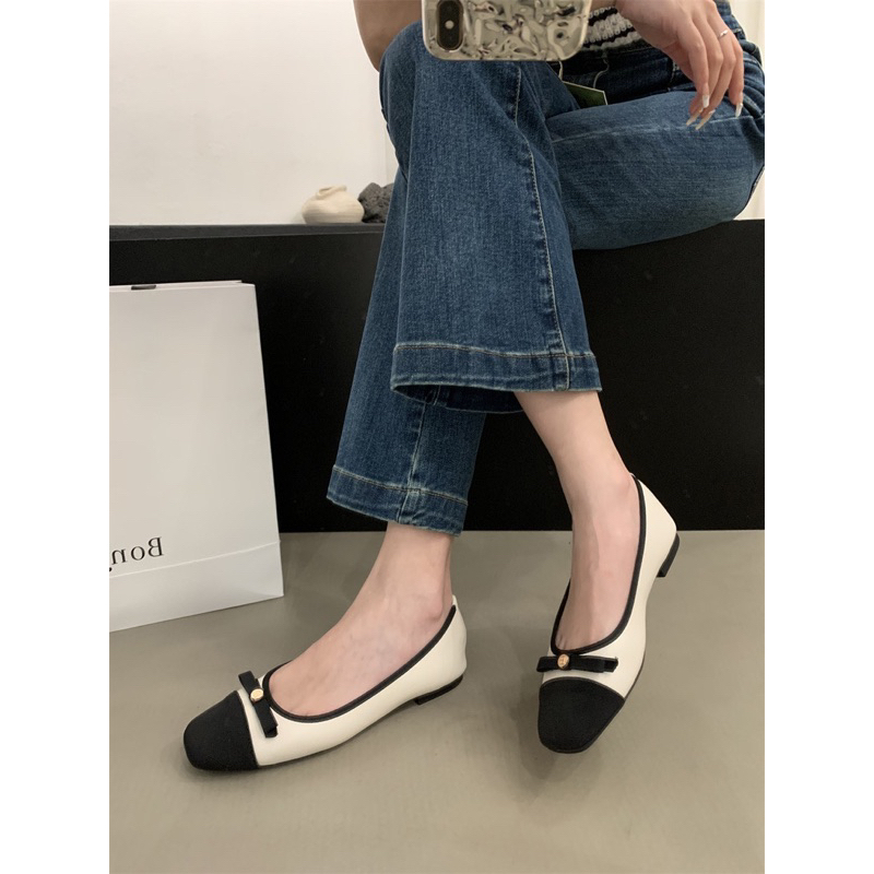 Giày búp bê phối nơ nhẹ nhàng sang chảnh mẫu mới 202