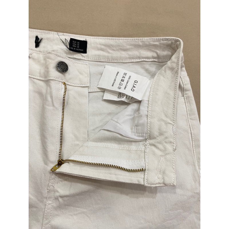Quần kaki jean nam màu trắng - Thanh lý vnxk