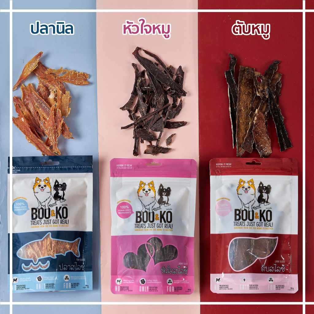 Snack thịt sấy Boo&Ko Thailand 🐶 FREE SHIP 🐶 Thức ăn dinh dưỡng cho thú cưng