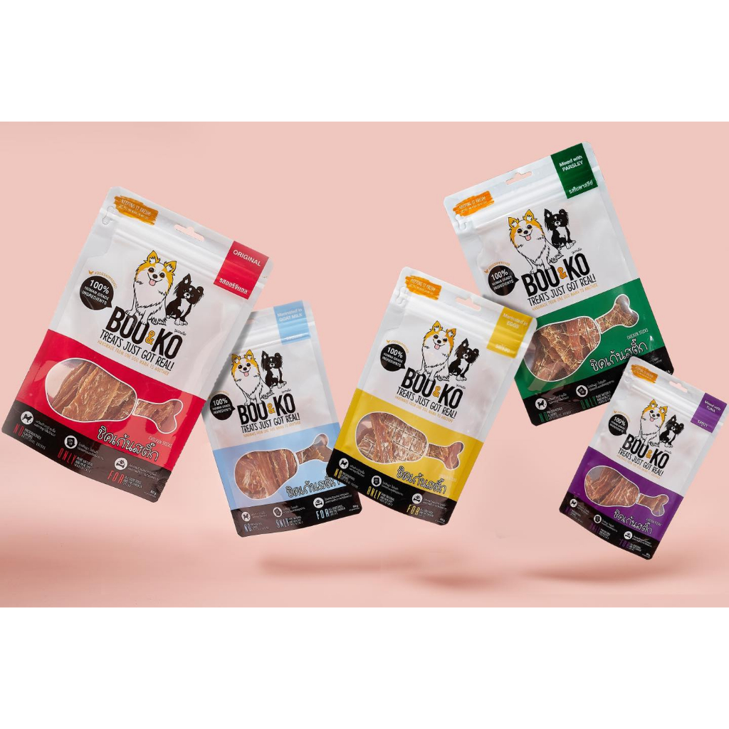 Snack thịt sấy Boo&Ko Thailand 🐶 FREE SHIP 🐶 Thức ăn dinh dưỡng cho thú cưng