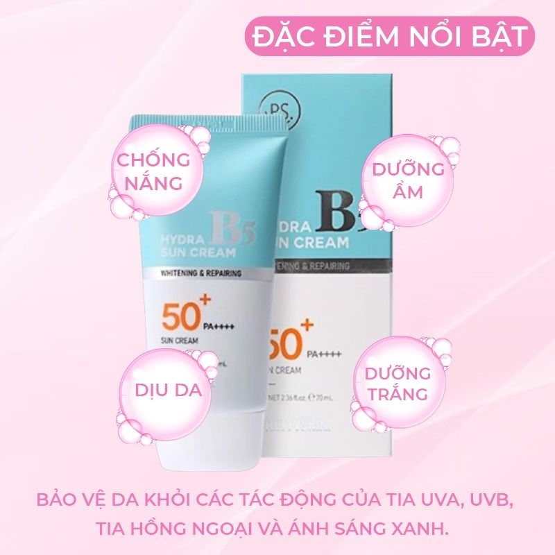 Kem Chống Nắng Phục Hồi Dưỡng Trắng PRETY SKIN Hydra B5 Sun Cream 70ml