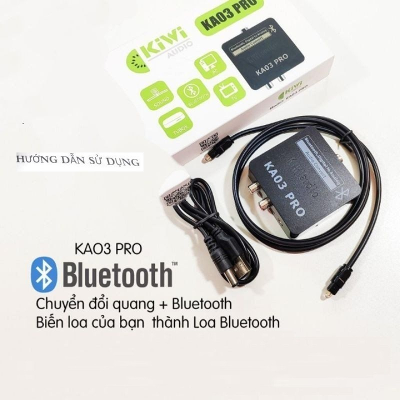 Bộ chuyển đổi âm thanh từ Optical sang Analog Kiwi KA03 Pro Bluetooth - Hàng Chính Hãng