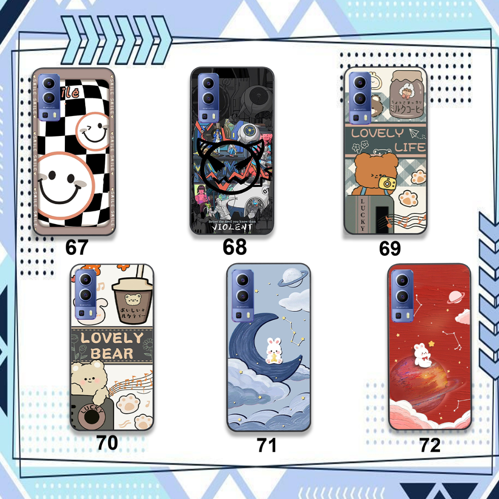 Ốp Vivo Y72 5G / Y51 2020 / Y53S in hình gấu , thỏ mặt trăng , mặt cười đẹp cute hot trend