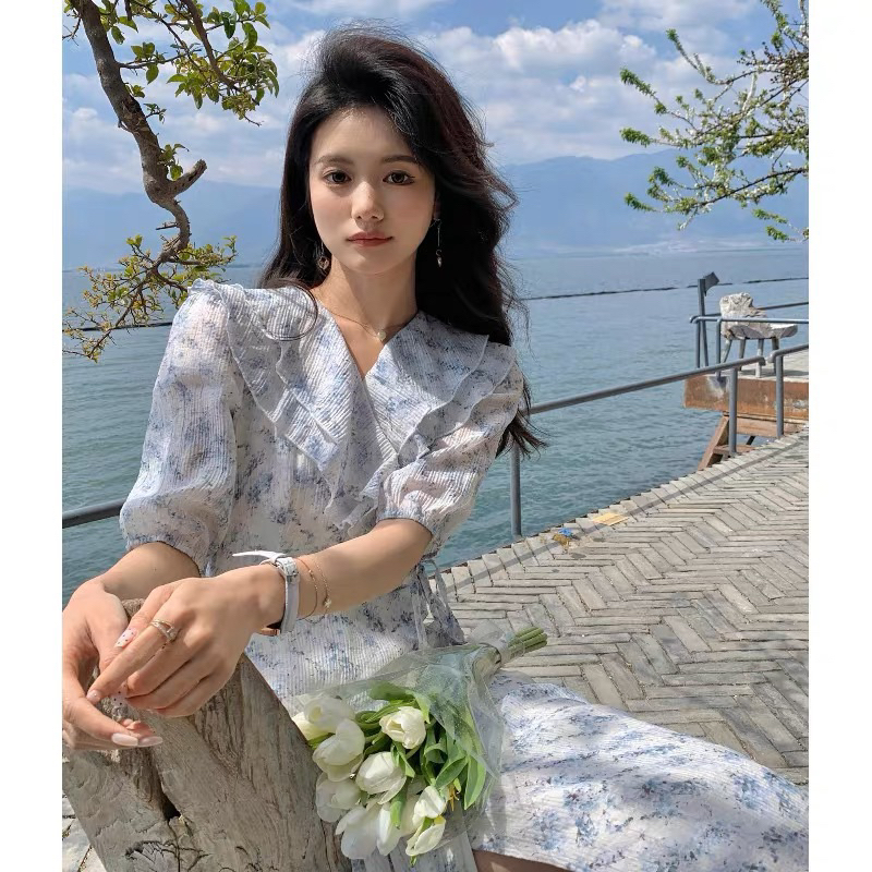 Đầm Voan Hoa Nhí Dáng Dài Taobao Order