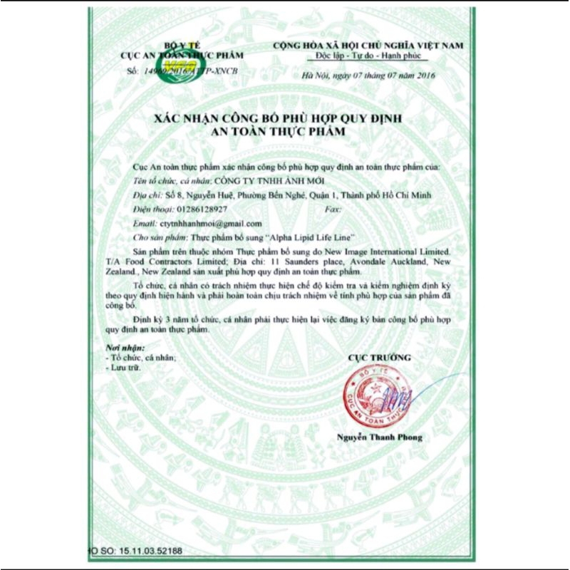 Sữa non alpha lipid 450g của New Zealand. nguyên mã code.