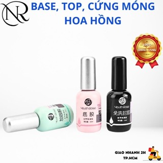 Sơn Gel Top, Base, Cứng Móng Hoa Hồng Youth Rose chính hãng, Base liên kết/Top phủ bóng/Cứng móng hoa hồng - Nails Red