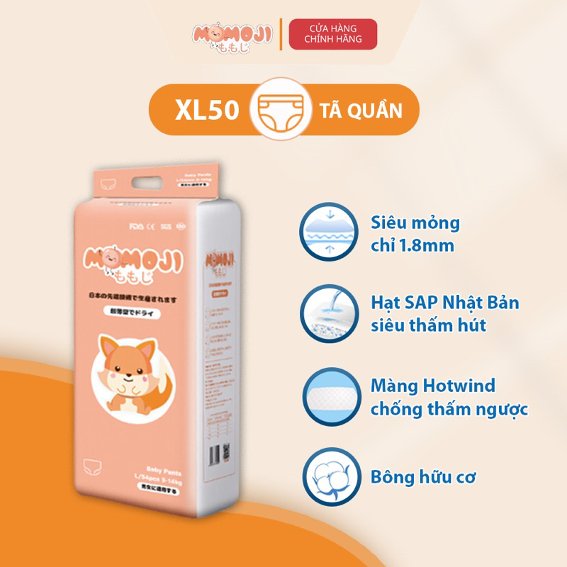 Tã Bỉm Momoji Siêu thấm hút NB64/S60/M56/L54/XL50/XXL48