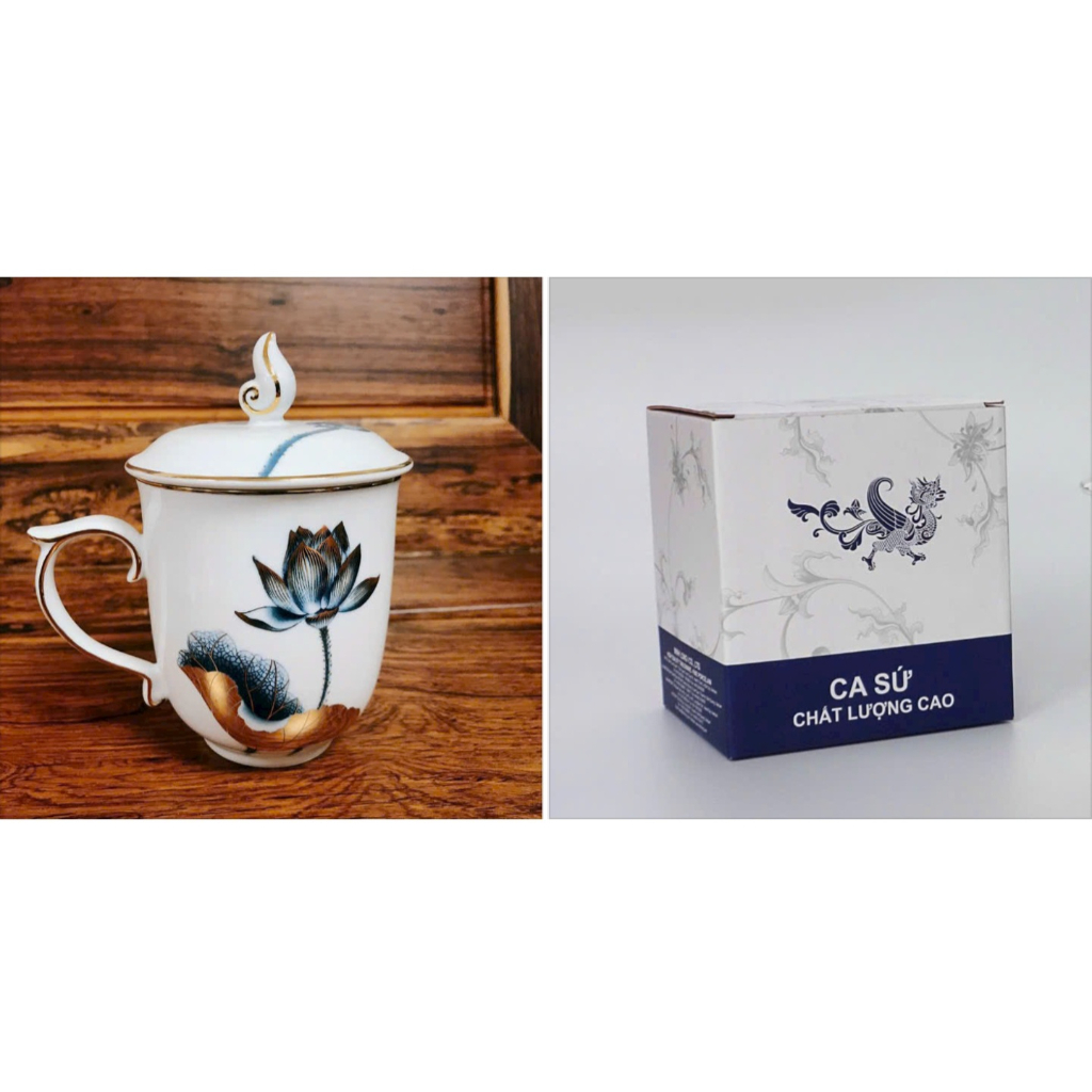 Ca trà Tịnh Tâm Vàng sứ Minh Long - ca trà Tịnh Tâm sứ Minh Long