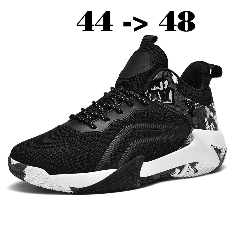 Giày Thể Thao Nam Size Lớn Big Size Chipper White/Black Đen Trăng Giày Dép Sneaker Bóng Rổ Ngoại Cỡ 44 45 46 47 48