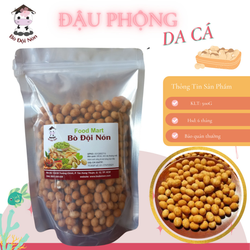 Đậu Phộng Da Cá BÒ ĐỘI NÓN 250G/500G/1KG