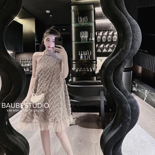 Váy Yếm BauBe pha chân ren Hàng QC