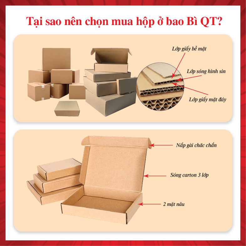 Hộp pizza size mini 16x16x4cm - Bao Bì QT