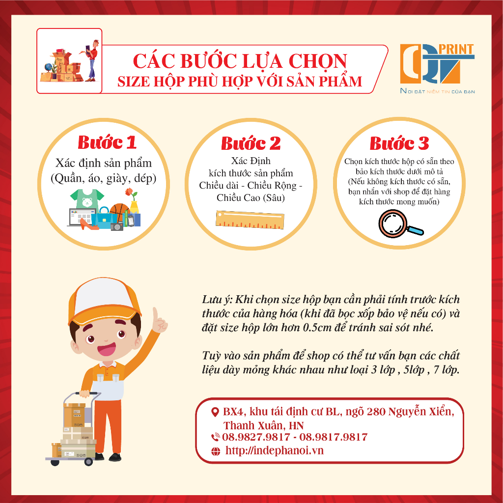 Hộp pizza size mini 16x16x4cm - Bao Bì QT