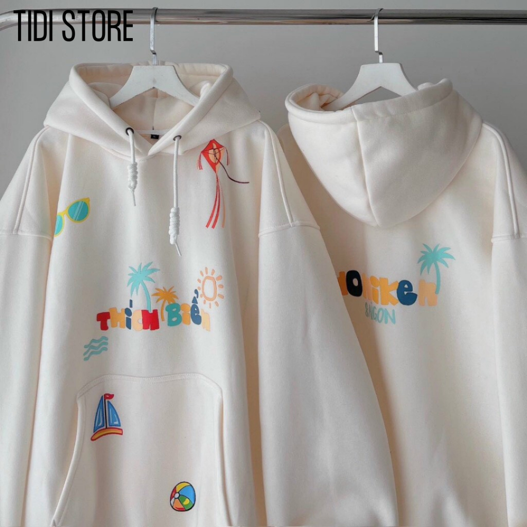 Áo hoodie nỉ nam nữ form rộng unisex thiết kế dễ thương chất ngoại dày mịn bao đẹp tp GKM Fashion