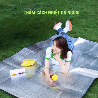 Tấm Cách Nhiệt Lót Lều, Thảm Cách Nhiệt Tráng Bạc 2 Mặt Chống Thấm, Dùng Ngủ Văn Phòng, Picnic - Dã Ngoại Việt