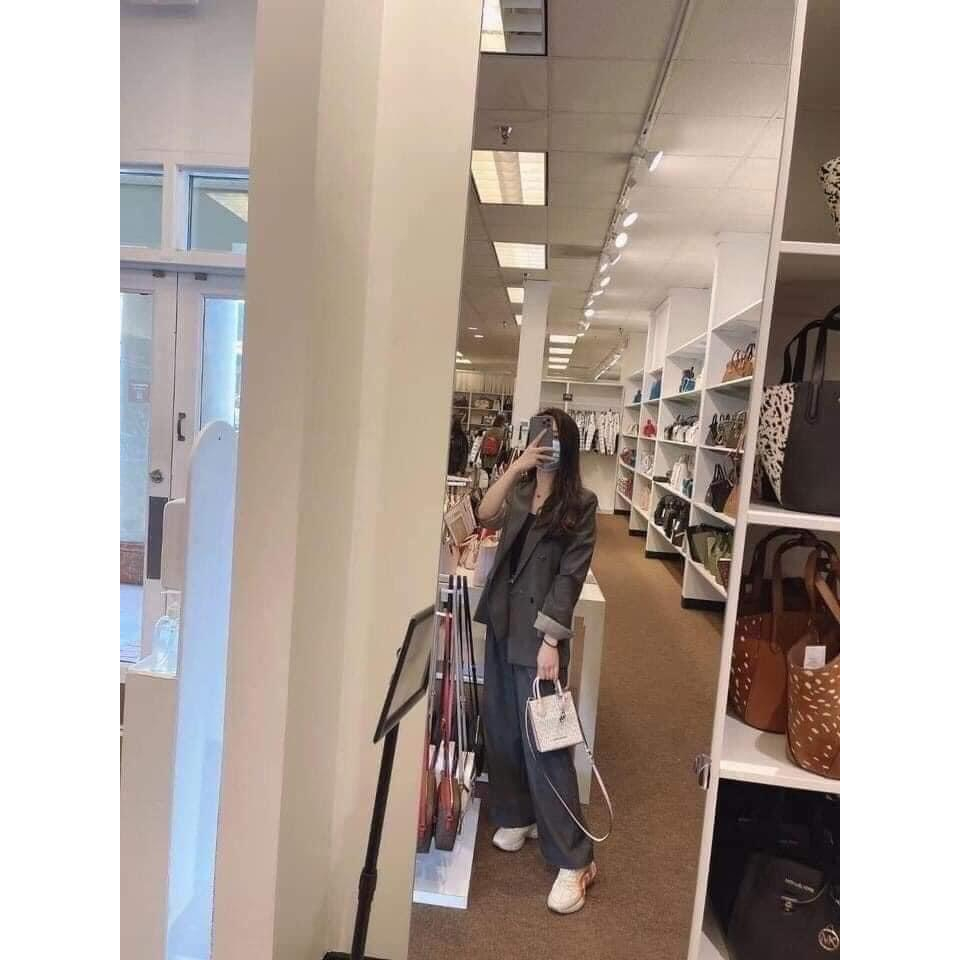 Túi Michael Kors Mercer Extra-Small - màu trắng hồng dập logo 35T1GM9COI PWD BLSH MLT