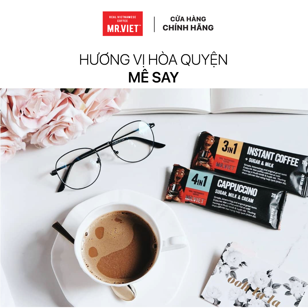 Cà phê hòa tan, cà phê sữa đá, 3in1 - MR.VIET Coffee