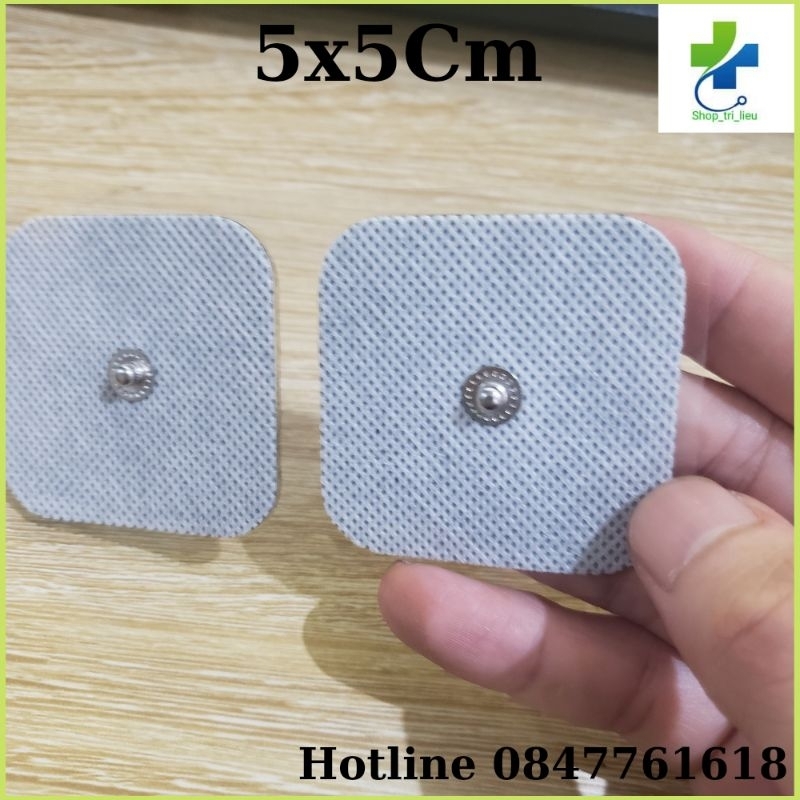 Miếng dán điện xung cúc bấm 5x5cm dùng cho máy vật lý trị liệu
