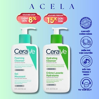 Sữa Rửa Mặt CeraVe Foaming Cleanser 236 - 473ml Chính Hãng Cho Da Dầu, Da Khô, Mụn Nhạy Cảm_ACCELA STORE