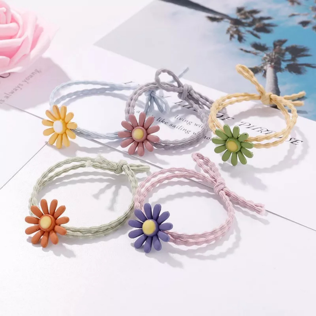 Dây buộc tóc trang trí hoa cúc xinh đẹp