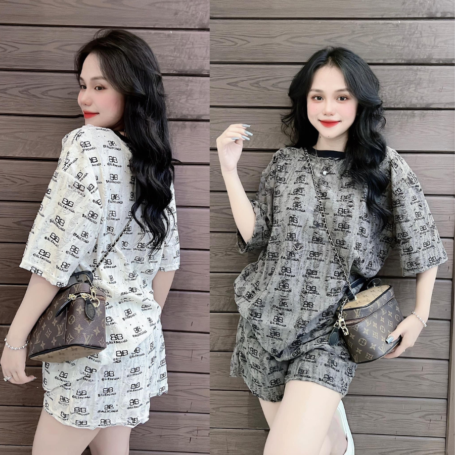 Set bộ quần áo thun nữ kẻ bbr chất đẹp mẫu mới hottrend đình đám