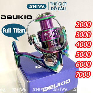 Máy câu cá giá rẻ deukio fx full titan - máy câu titan đủ size 2000/3000/4000/5000/6000/7000 - máy câu cá kim loại shiwa