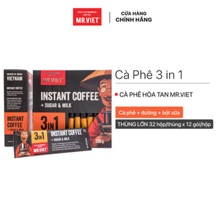 [Thùng cà phê hòa tan], 32 hộp cà phê MR.VIET Coffee