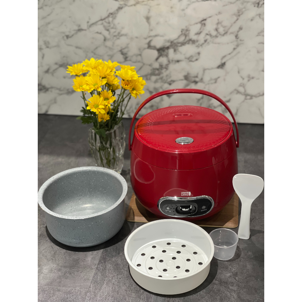 Nồi cơm điện mini Lebenlang LBL0589 dung tích 1200ml, công suất 500W, thiết kế đơn giản hiện đại - hàng chính hãng