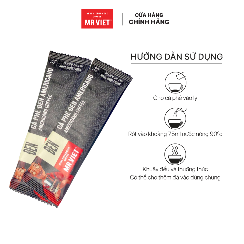 Cà phê hòa tan, cà phê đen Americano vị đậm đà - MR.VIET Coffee