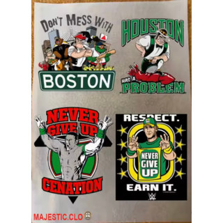 Sticker logo BOSTON công nghệ in pet chuyển nhiệt- ủi trực tiếp lên vải, áo rất đẹp - 10cm