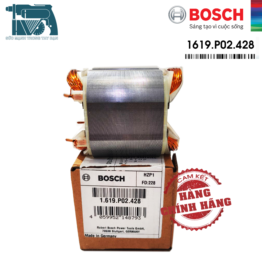 Stator Máy Khoan Bê Tông Bosch GBH 2-26DRE/ GBH 2-26DE/ GBH 2-26RE/ GBH 2-26E 1619P02428 Chính Hãng