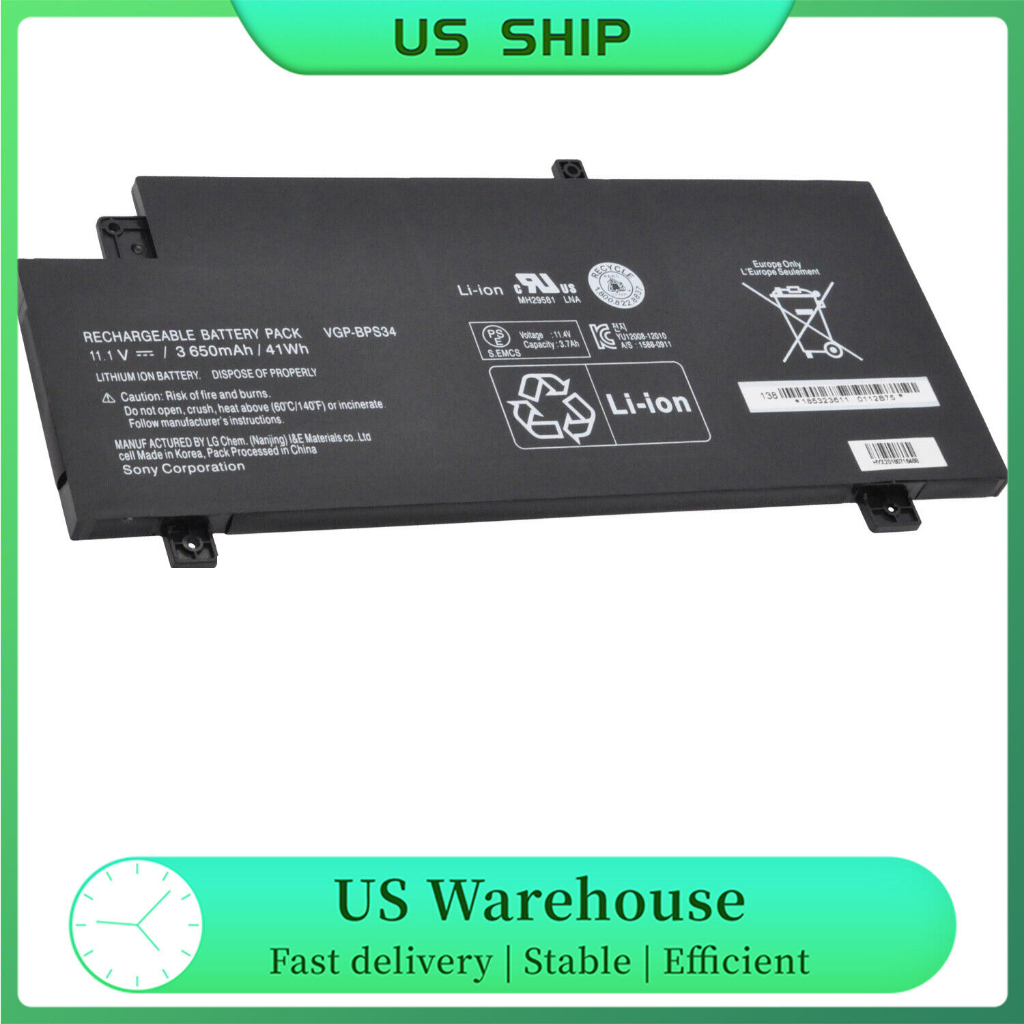 Pin ZIN Sony VAIO Fit 14 SVF14A 15 SVF15A Touch VGP-BPS34 BPS34 41Wh