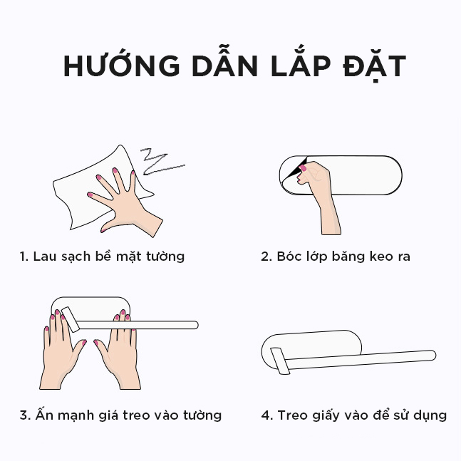 Thanh Treo Giấy Vệ Sinh Thép Cao Cấp Chống Nước, Chống Han Gỉ Kiểu Dáng Sang Trọng