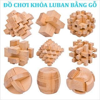 Đồ chơi trí tuệ khóa Luban bằng gỗ