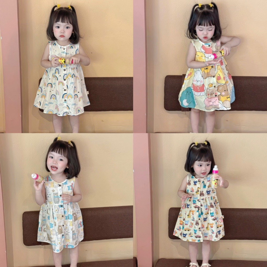 VÁY BABY DOLL HOẠT HÌNH CHO BÉ