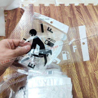 Tem dán trang trí nắp bình xăng xe ô tô