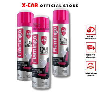 Bình xịt tẩy đa năng dạng bọt flamingo f002 650ml - vệ sinh nội thất oto,gia đình