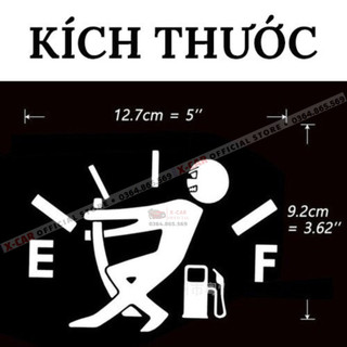 Tem dán trang trí nắp bình xăng xe ô tô