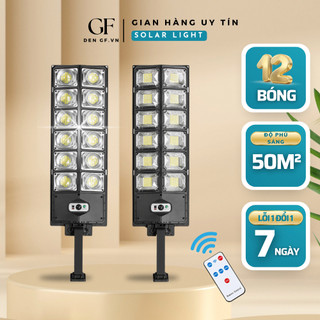 Đèn led năng lượng mặt trời 360/504led siêu sáng đèn led cảm biến sân vườn đèn 12 bóng led