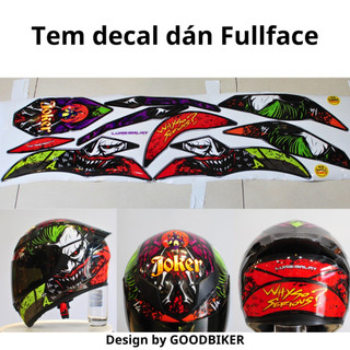 Tem Joker Dán mũ Fullface