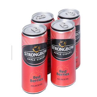 Nước táo lên men Ciders Strongbow Red Berries lon cao 330ml (4 lon)