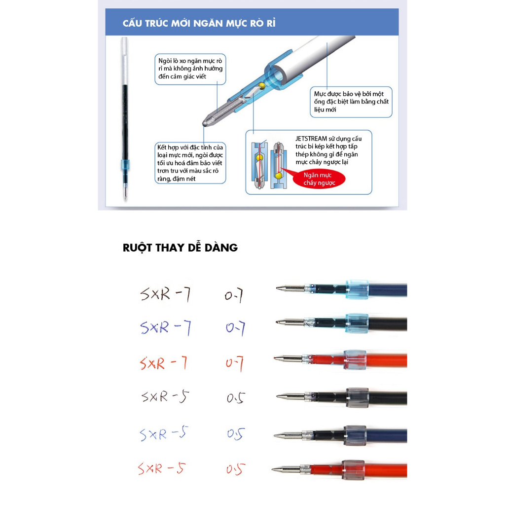 Bút bi bấm UNI JETSTREAM SPORT 1.0mm