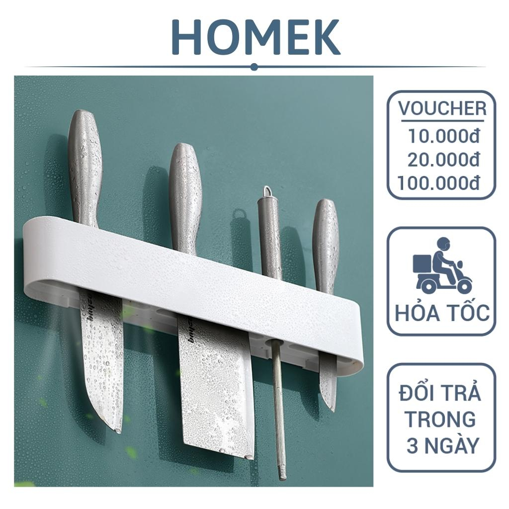 Kệ dao dán tường HOMEK, giá treo dao dính tường nhà bếp, kệ nhà bếp đa năng treo tường