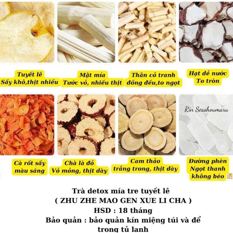 Trà Detox Tuyết Lê Thanh Lọc Dưỡng Da Vân Nam - Ăn Vặt 492