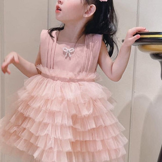 Váy hồng công chúa bé gái