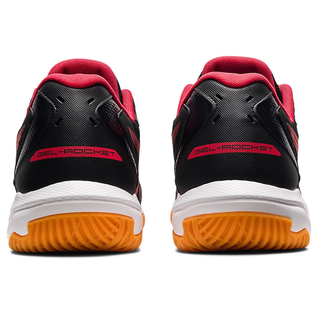 Giày Asics Rocket 10 Đen Viền Đỏ - Giày Chuyên Bóng Chuyền, Cầu Lông, Tennis đệm gel hấp thụ sốc, đàn hồi, giảm chấn