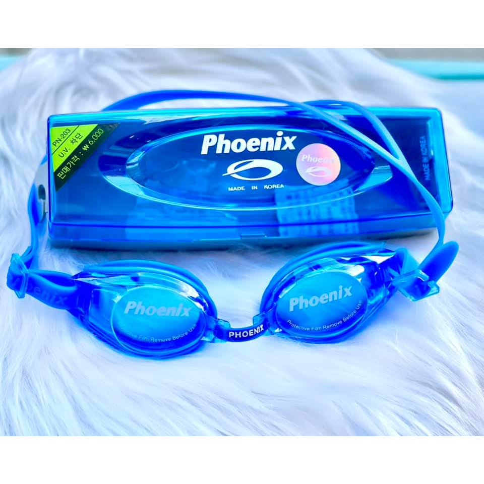 Kính Bơi Hàn Quốc Phoenix 203, Kính Bơi Chuyên Nghiệp Hàng Cao Cấp Tặng Kèm Hộp Đựng + Nhét Tai - 3B Sport