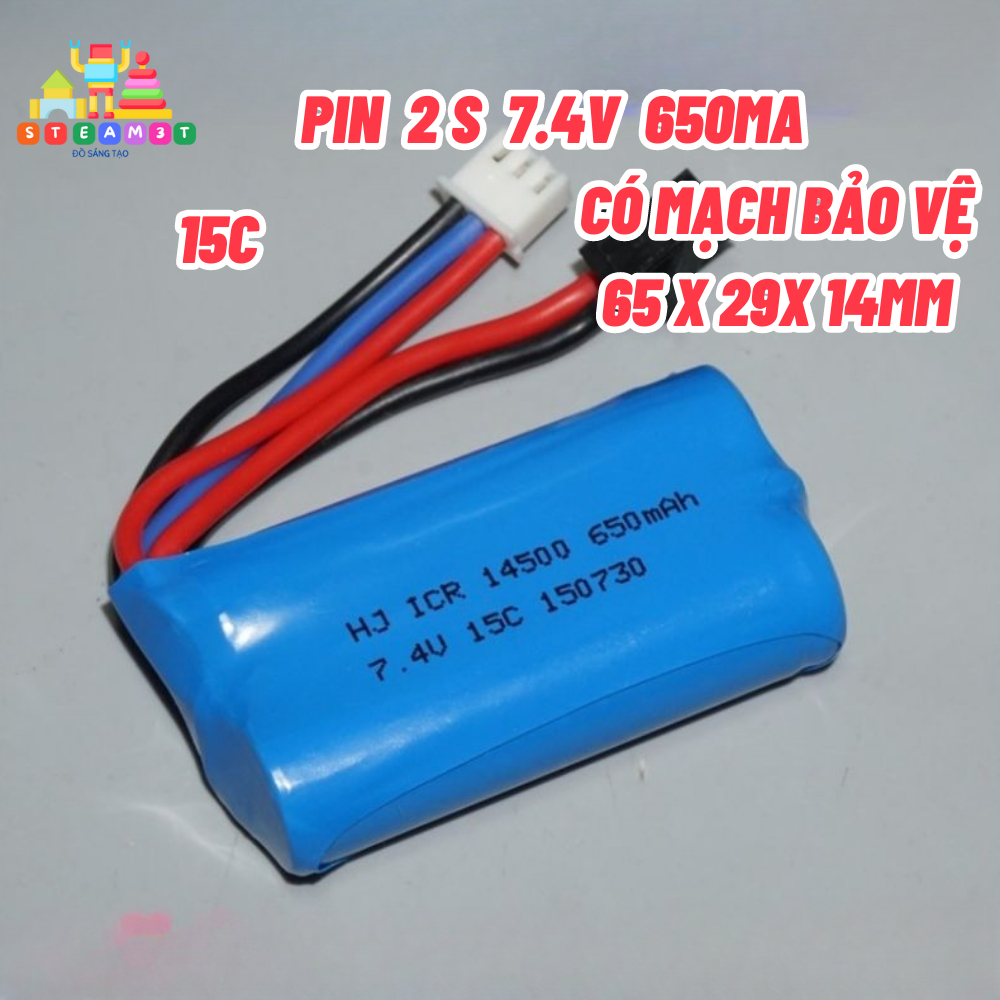 Pin Sạc 1S 2S 3S 3.7V 7.4V 18650 đủ loại cho xe đồ chơi RC mô hình Pin dòng xả cao